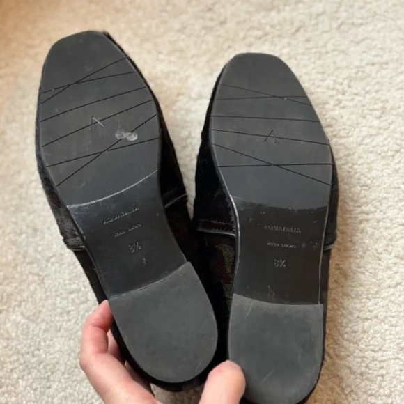 Aquatalia Camo Revy Calf Hair Loafers Flats Size 8.5 Made in Italy - Picture 4 of 5
